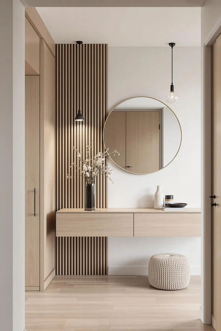 Miroir et console scandinave